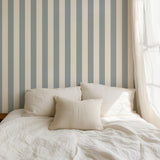 Charlie Stripe in French Blue Sample