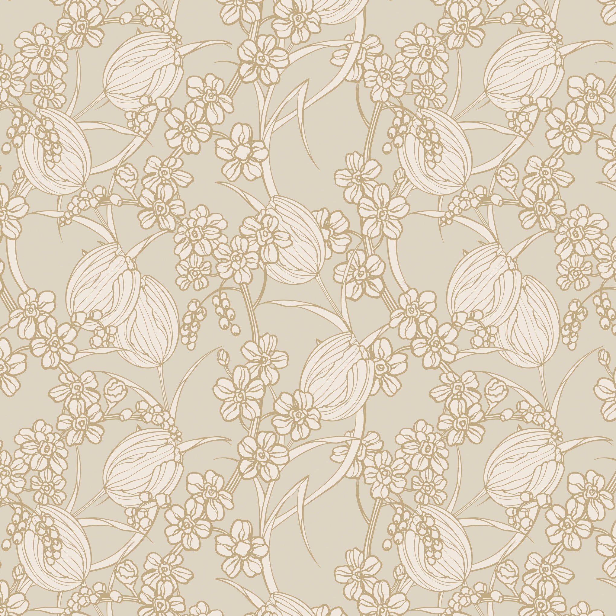 Edith Floral in Cream